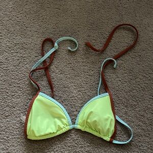Aerie Colorful Triangle Bikini Top size small